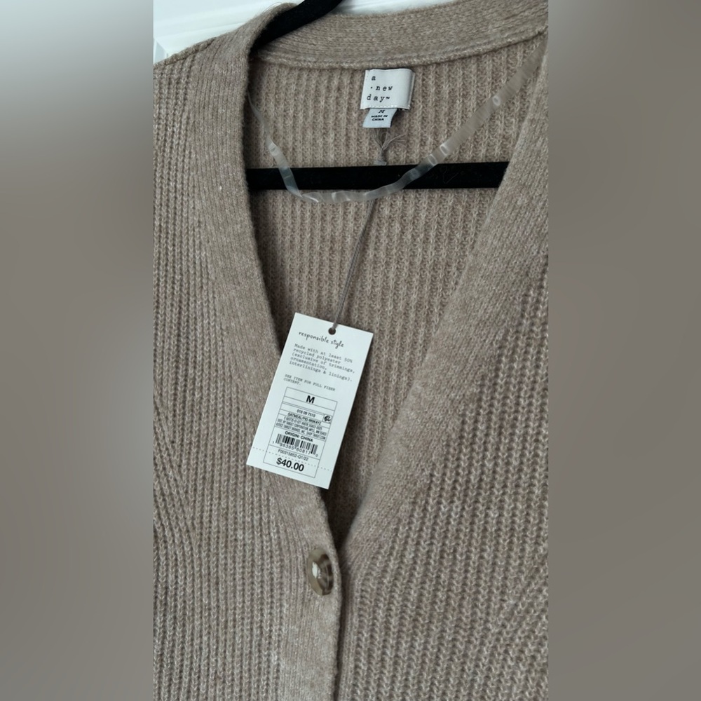 Taupe Knit Cardigan Dress - Picture 4 of 4